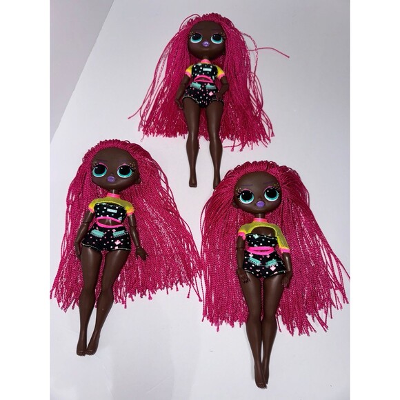 LOL Surprise OMG Dance Dance Dance VIRTUELLE Doll MGA Pink Braids bundle of 3 - Picture 1 of 9
